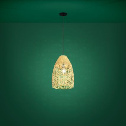 Eglo - Κρεμαστό φωτιστικό οροφής 1xE27/40W/230V διάμετρος 35 cm μπαμπού