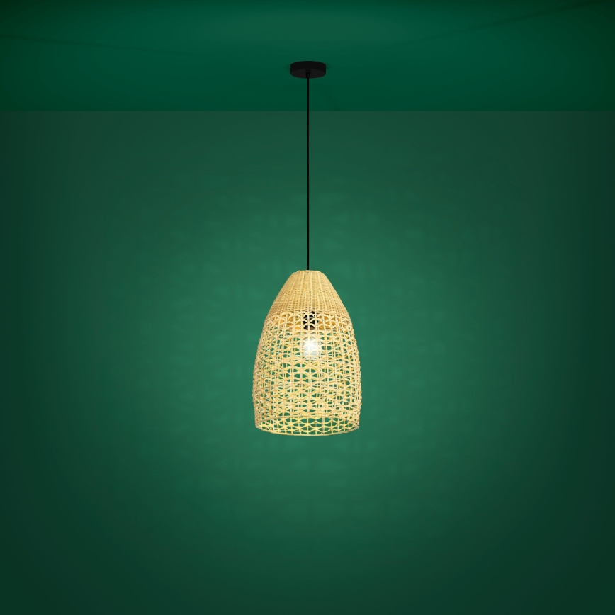 Eglo - Κρεμαστό φωτιστικό οροφής 1xE27/40W/230V διάμετρος 35 cm μπαμπού