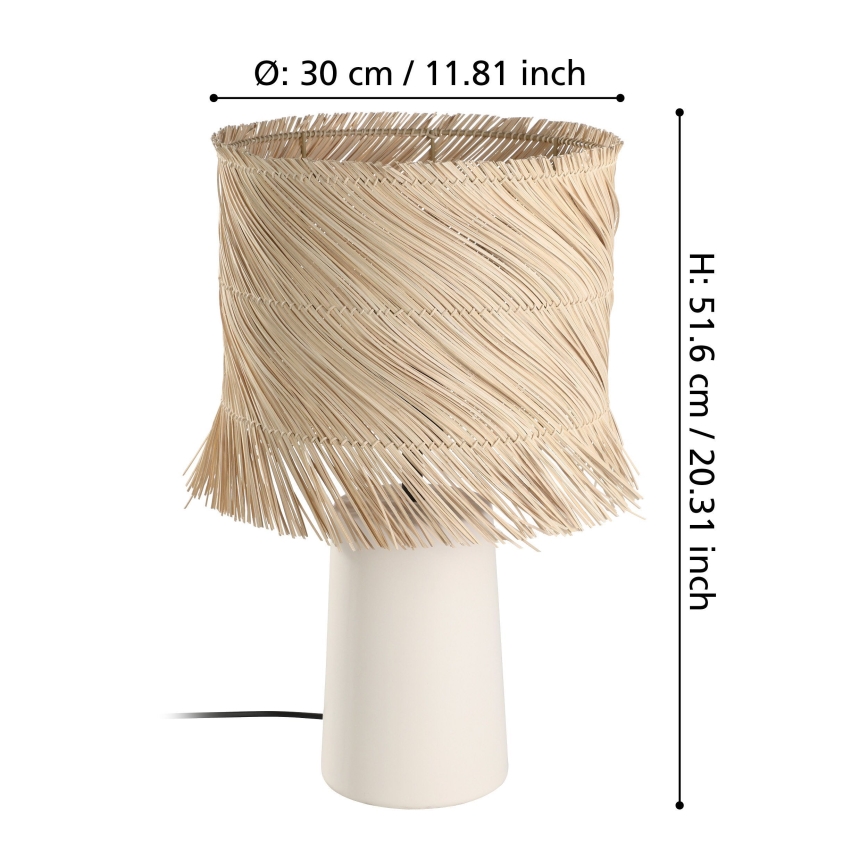 Eglo - Eπιτραπέζιο φωτιστικό 1xE27/40W/230V rattan