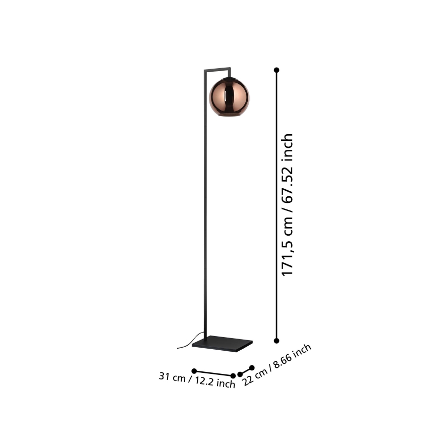 Eglo - Επιδαπέδιο φωτιστικό 1xE27/40W/230V χαλκός