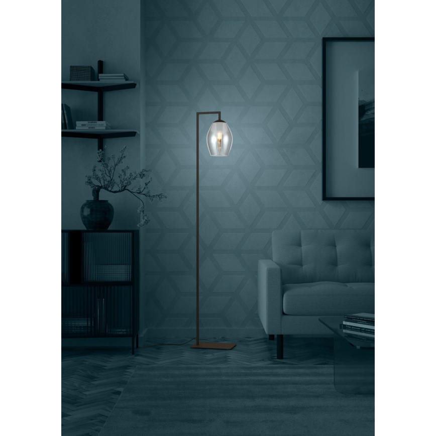 Eglo - Επιδαπέδιο φωτιστικό 1xE27/40W/230V φιμέ