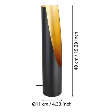 Eglo - Επιτραπέζιο φωτιστικό LED 1xGU10/4,7W/230V μαύρο/χρυσό