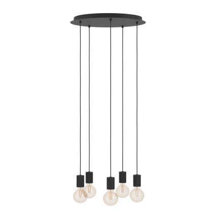 Eglo - Κρεμαστό φωτιστικό οροφής 5xE27/40W/230V μαύρο