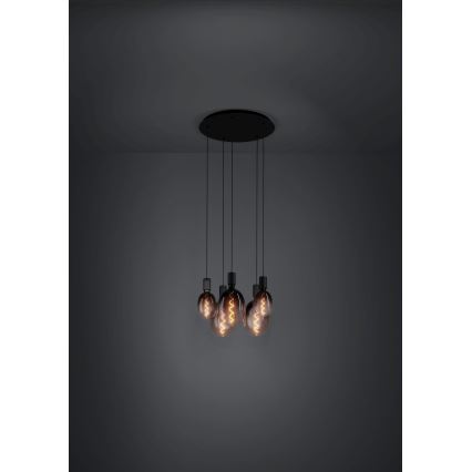 Eglo - Κρεμαστό φωτιστικό οροφής 5xE27/40W/230V μαύρο