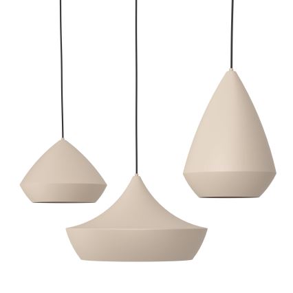 Eglo - Κρεμαστό φωτιστικό οροφής 3xE27/28W/230V μπεζ