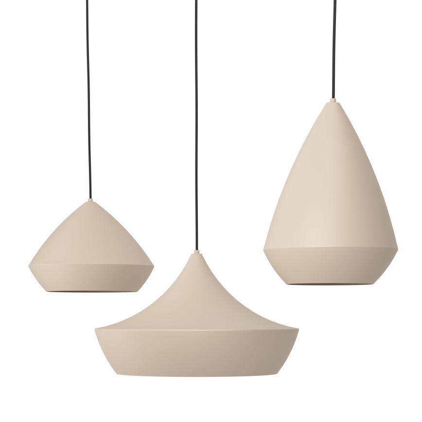 Eglo - Κρεμαστό φωτιστικό οροφής 3xE27/28W/230V μπεζ