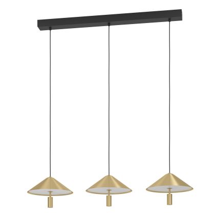 Eglo - Led Dimmable κρεμαστό φωτιστικό οροφής 3xLED/12W/230V 3000K χρυσό