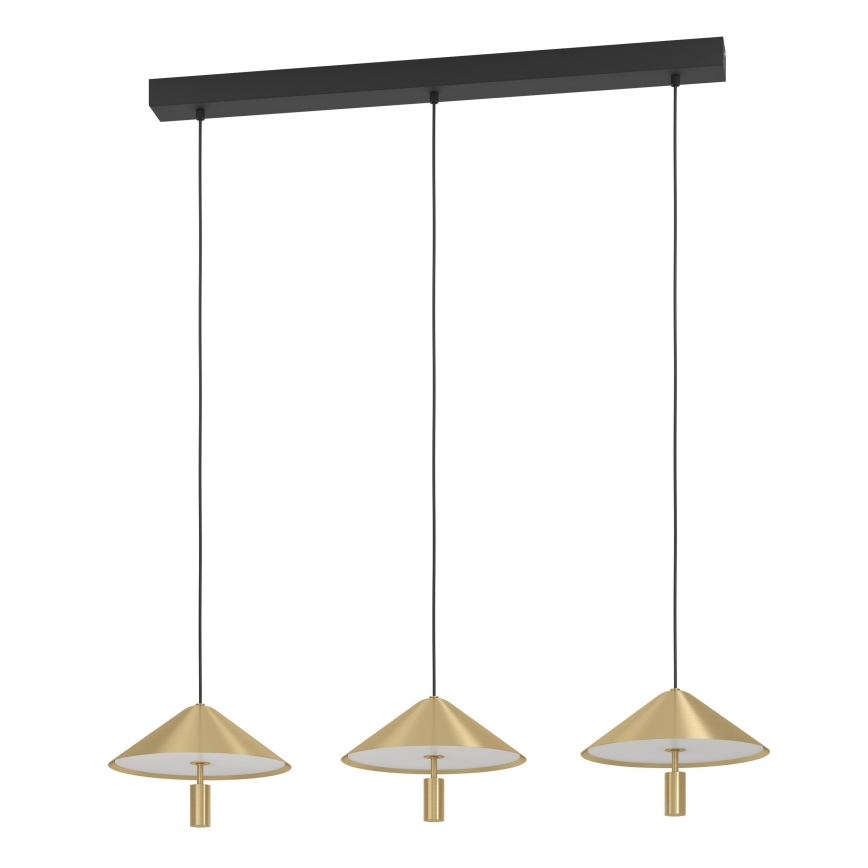 Eglo - Led Dimmable κρεμαστό φωτιστικό οροφής 3xLED/12W/230V 3000K χρυσό