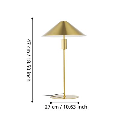 Eglo - Επιτραπέζιο φωτιστικό LED ντιμαριζόμενο LED/12W/230V 3000K χρυσό