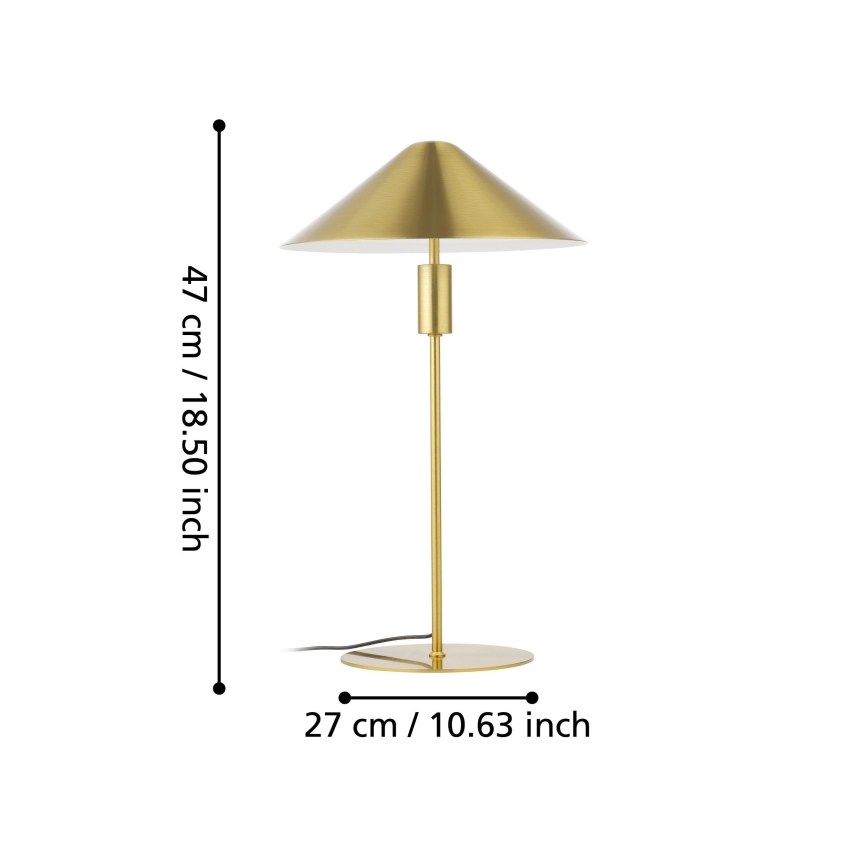 Eglo - Επιτραπέζιο φωτιστικό LED ντιμαριζόμενο LED/12W/230V 3000K χρυσό