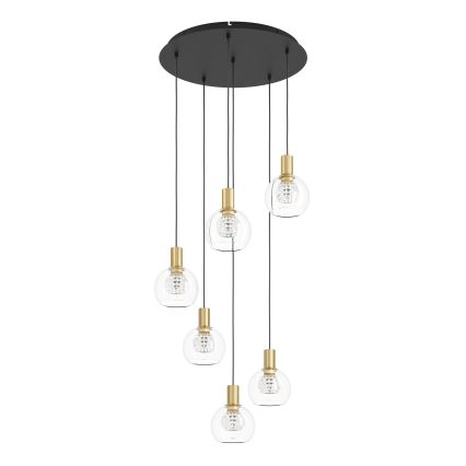 Eglo 390279 - Led Dimmable κρεμαστό φωτιστικό οροφής 6xLED/5,4W/230V 3000K διάμετρος 54 cm χρυσό