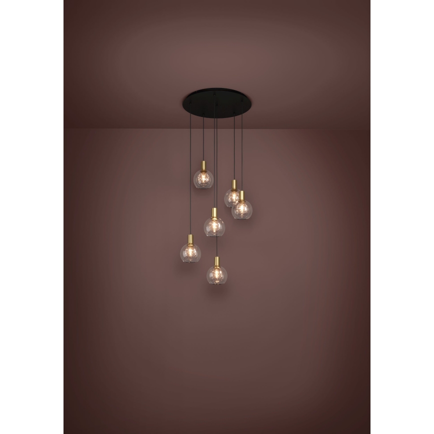 Eglo 390279 - Led Dimmable κρεμαστό φωτιστικό οροφής 6xLED/5,4W/230V 3000K διάμετρος 54 cm χρυσό