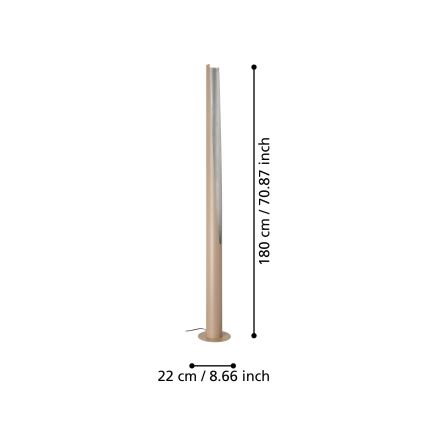Eglo - Επιδαπέδια λάμπα LED 1xGU10/5,7W/230V μπεζ