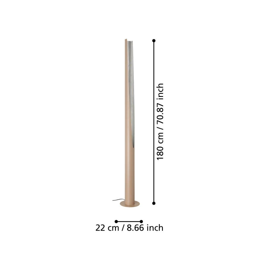 Eglo - Επιδαπέδια λάμπα LED 1xGU10/5,7W/230V μπεζ