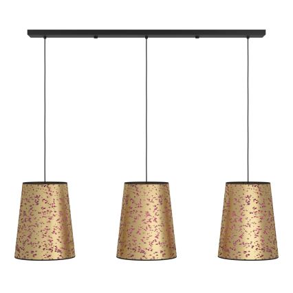 Eglo - Κρεμαστό φωτιστικό οροφής 3xE27/25W/230V χρυσό/ροζ