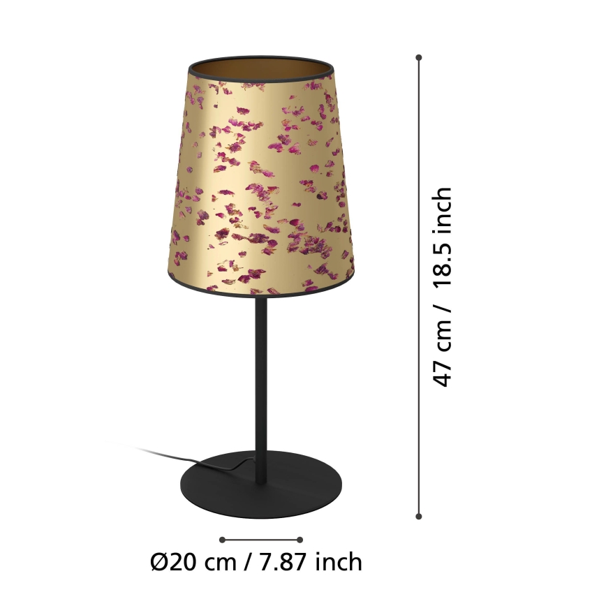Eglo - Eπιτραπέζιο φωτιστικό 1xE27/25W/230V χρυσό/ροζ