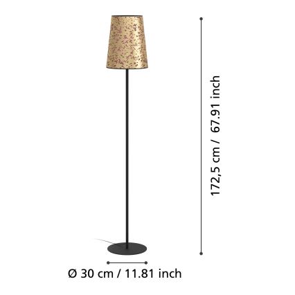 Eglo - Επιδαπέδιο φωτιστικό 1xE27/25W/230V χρυσό/ροζ