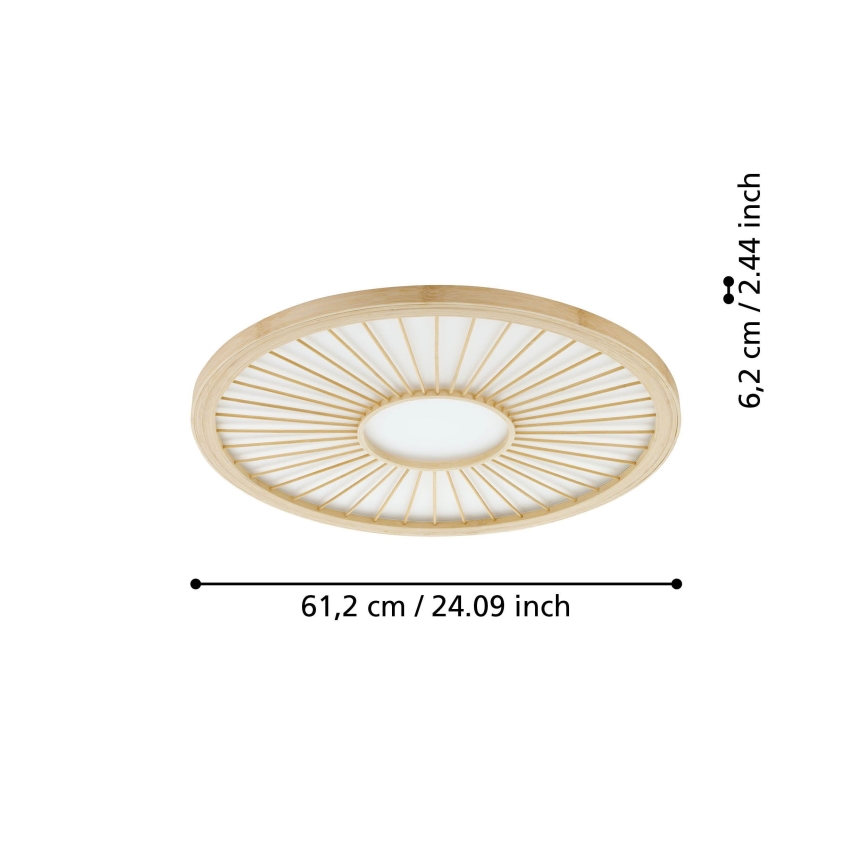 Eglo - LED Dimmable φωτιστικό οροφής LED/36W/230V 4000K μπεζ