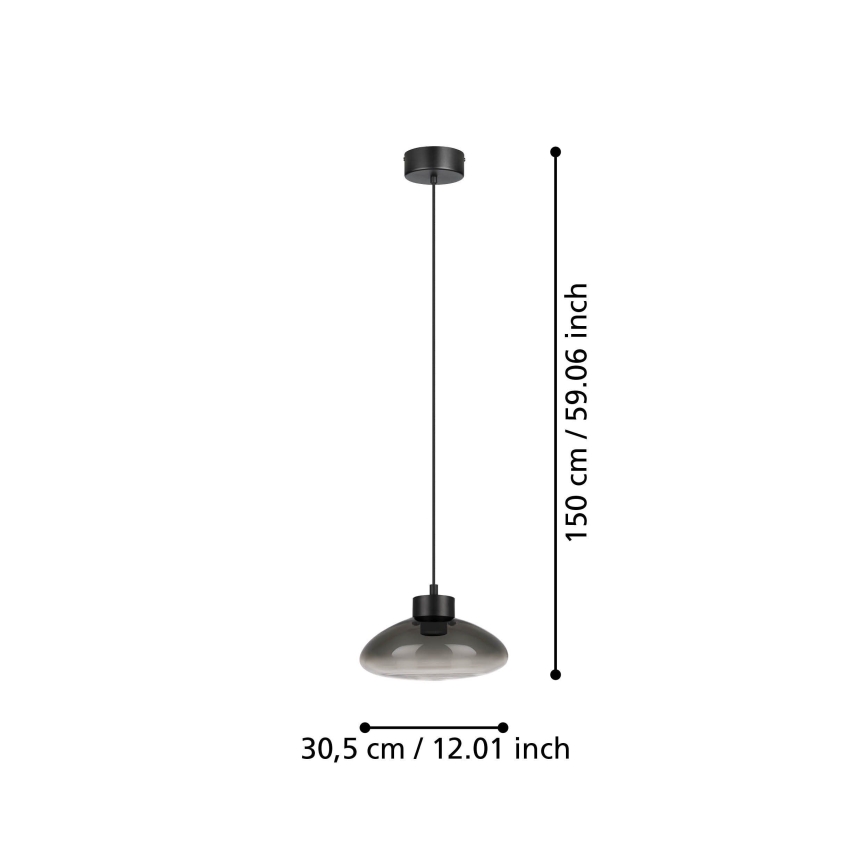Eglo - Led Dimmable κρεμαστό φωτιστικό οροφής LED/5,4W/230V 2700K φιμέ
