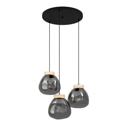Eglo - Κρεμαστό φωτιστικό οροφής 3xE27/40W/230V φιμέ