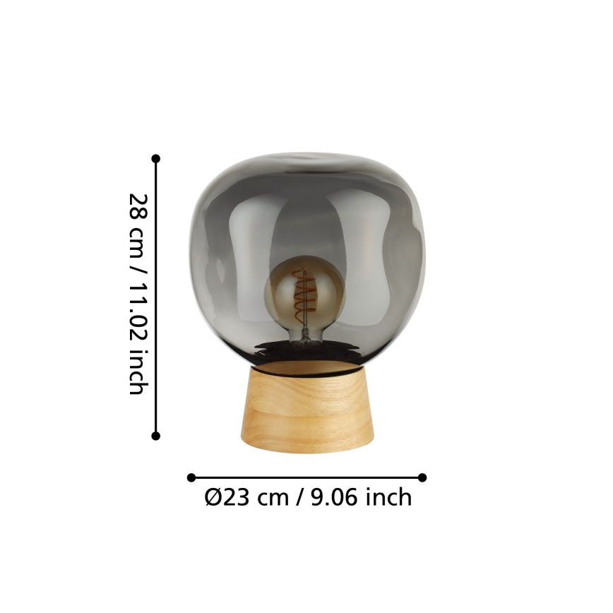 Eglo - Eπιτραπέζιο φωτιστικό 1xE27/40W/230V φιμέ