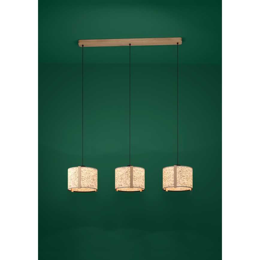 Eglo - Κρεμαστό φωτιστικό οροφής 3xE27/25W/230V μπεζ