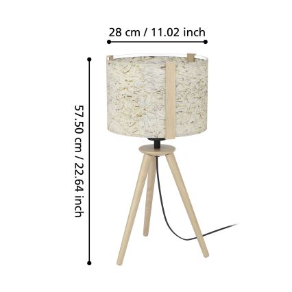 Eglo - Eπιτραπέζιο φωτιστικό 1xE27/25W/230V μπεζ