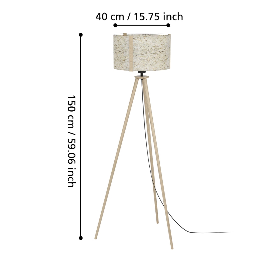 Eglo - Επιδαπέδιο φωτιστικό 1xE27/25W/230V μπεζ