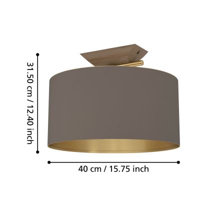 Eglo - Φωτιστικό οροφής 1xE27/40W/230V καφέ/χρυσό