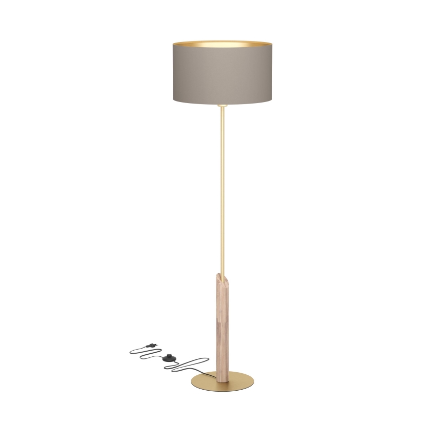 Eglo - Επιδαπέδιο φωτιστικό 1xE27/40W/230V καφέ/χρυσό