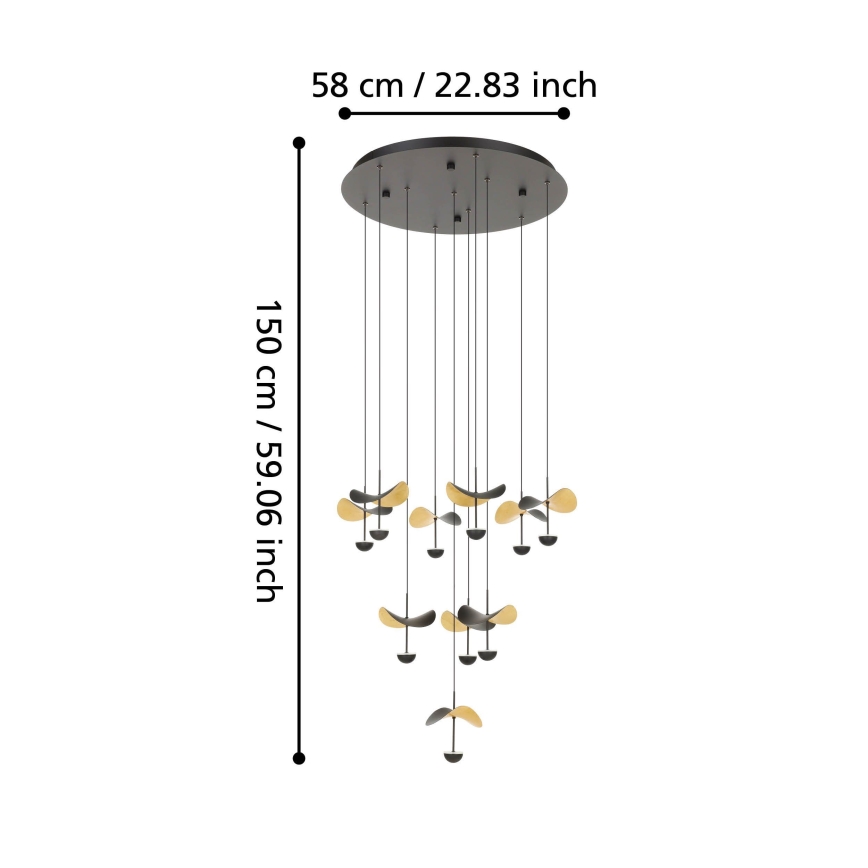 Eglo - Led Dimmable κρεμαστό φωτιστικό οροφής 10xLED/2,3W/230V 3000K διάμετρος 58 cm