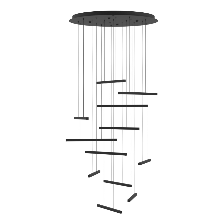 Eglo - Led Dimmable κρεμαστό φωτιστικό οροφής 12xLED/8,4W/230V 3000K μαύρο