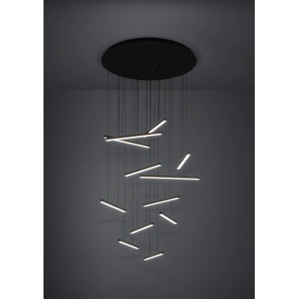 Eglo - Led Dimmable κρεμαστό φωτιστικό οροφής 12xLED/8,4W/230V 3000K μαύρο