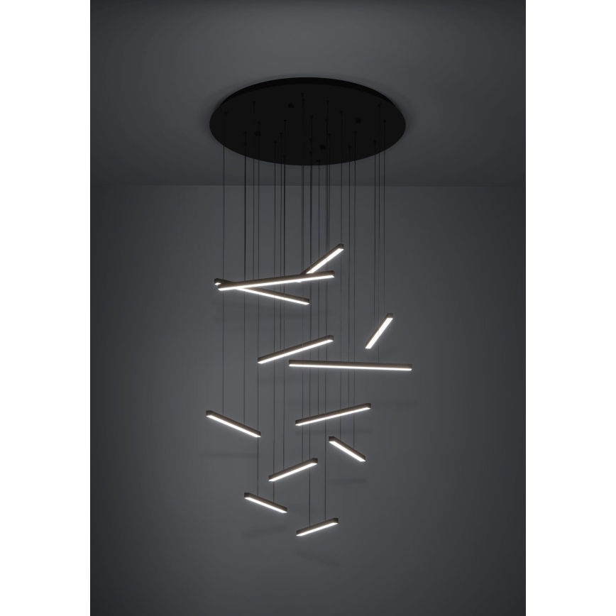 Eglo - Led Dimmable κρεμαστό φωτιστικό οροφής 12xLED/8,4W/230V 3000K μαύρο