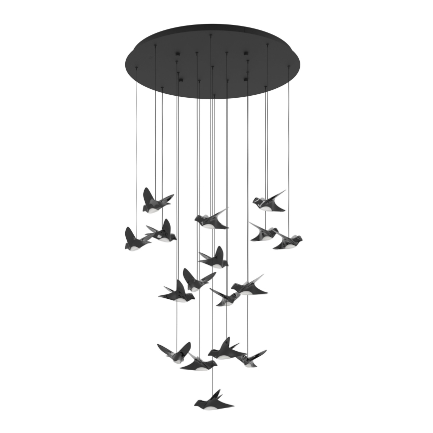 Eglo - Led Dimmable κρεμαστό φωτιστικό οροφής 17xLED/3W/230V 3000K μαύρο