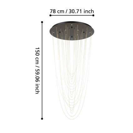 Eglo - LED Dimmable φωτιστικό οροφής 8xLED/4,2W/230V 3000K