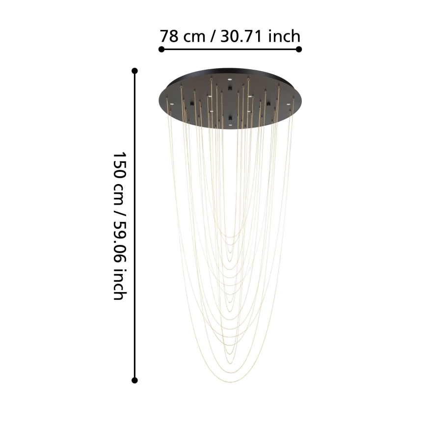 Eglo - LED Dimmable φωτιστικό οροφής 8xLED/4,2W/230V 3000K