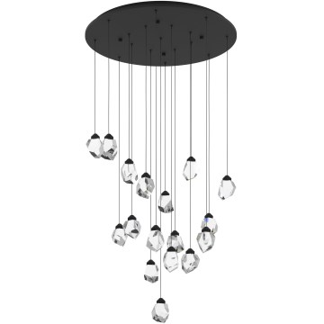 Eglo 390357 - Led Dimmable κρεμαστό φωτιστικό οροφής SINDICAT 17xLED/3W/230V μαύρο/διαφανές