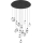 Eglo 390357 - Led Dimmable κρεμαστό φωτιστικό οροφής SINDICAT 17xLED/3W/230V μαύρο/διαφανές