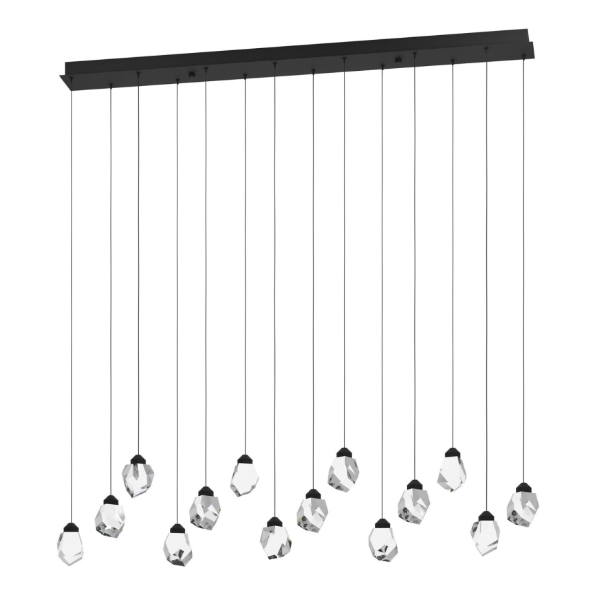 Eglo 390358 - Led Dimmable κρεμαστό φωτιστικό οροφής SINDICAT 14xLED/3W/230V μαύρο/διαφανές