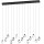 Eglo 390358 - Led Dimmable κρεμαστό φωτιστικό οροφής SINDICAT 14xLED/3W/230V μαύρο/διαφανές