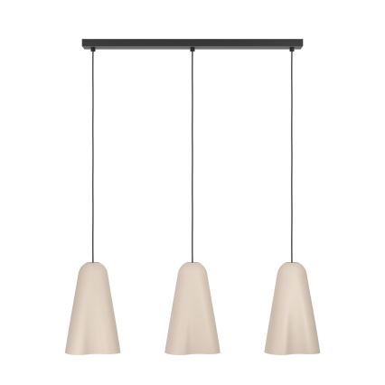 Eglo - Κρεμαστό φωτιστικό οροφής 3xE27/40W/230V μπεζ