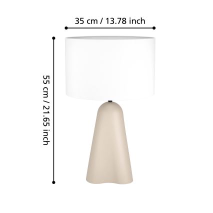 Eglo - Eπιτραπέζιο φωτιστικό 1xE27/40W/230V μπεζ