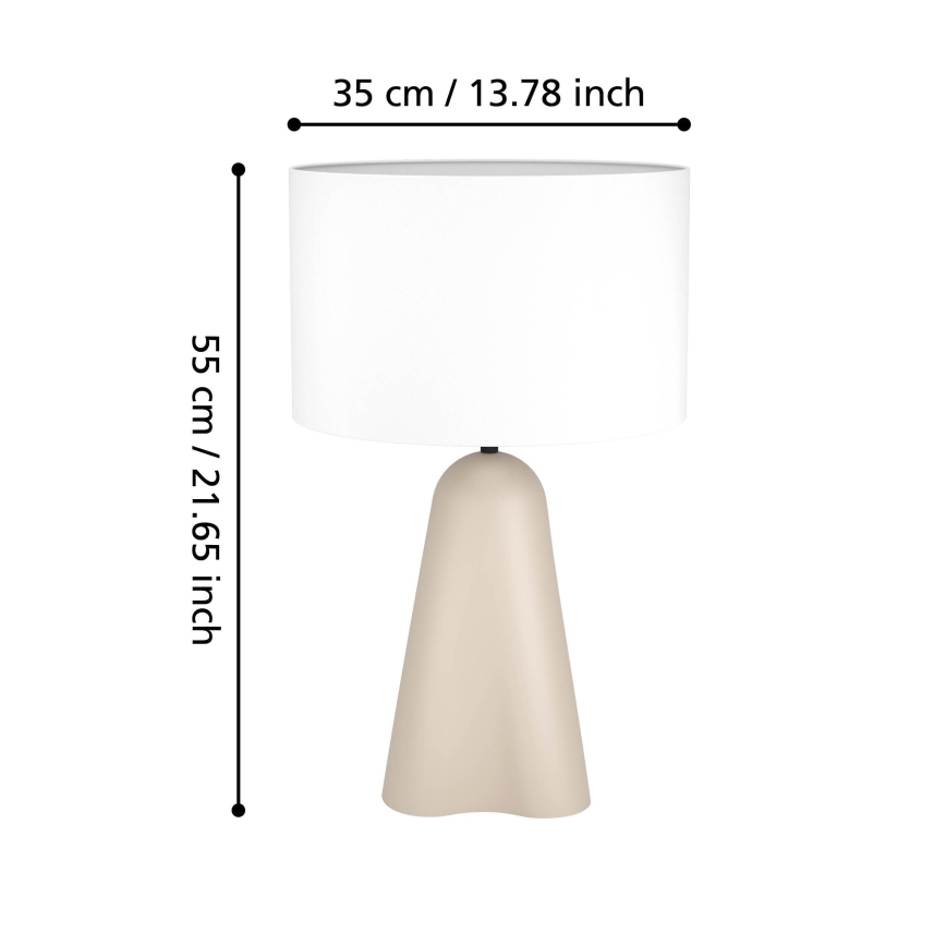 Eglo - Eπιτραπέζιο φωτιστικό 1xE27/40W/230V μπεζ