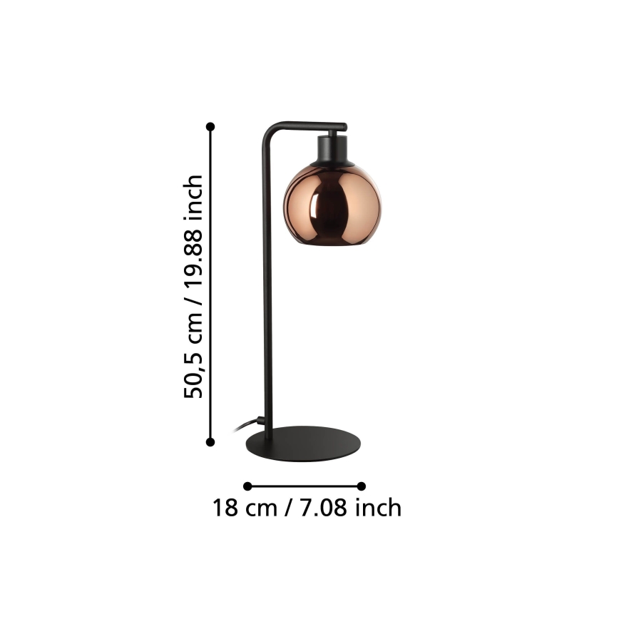 Eglo - Eπιτραπέζιο φωτιστικό 1xE27/40W/230V χαλκός