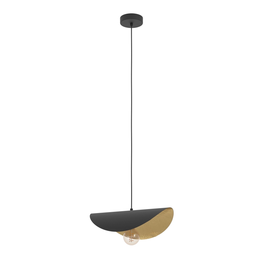 Eglo - Κρεμαστό φωτιστικό οροφής 1xE27/40W/230V 41 cm μαύρο/χρυσό