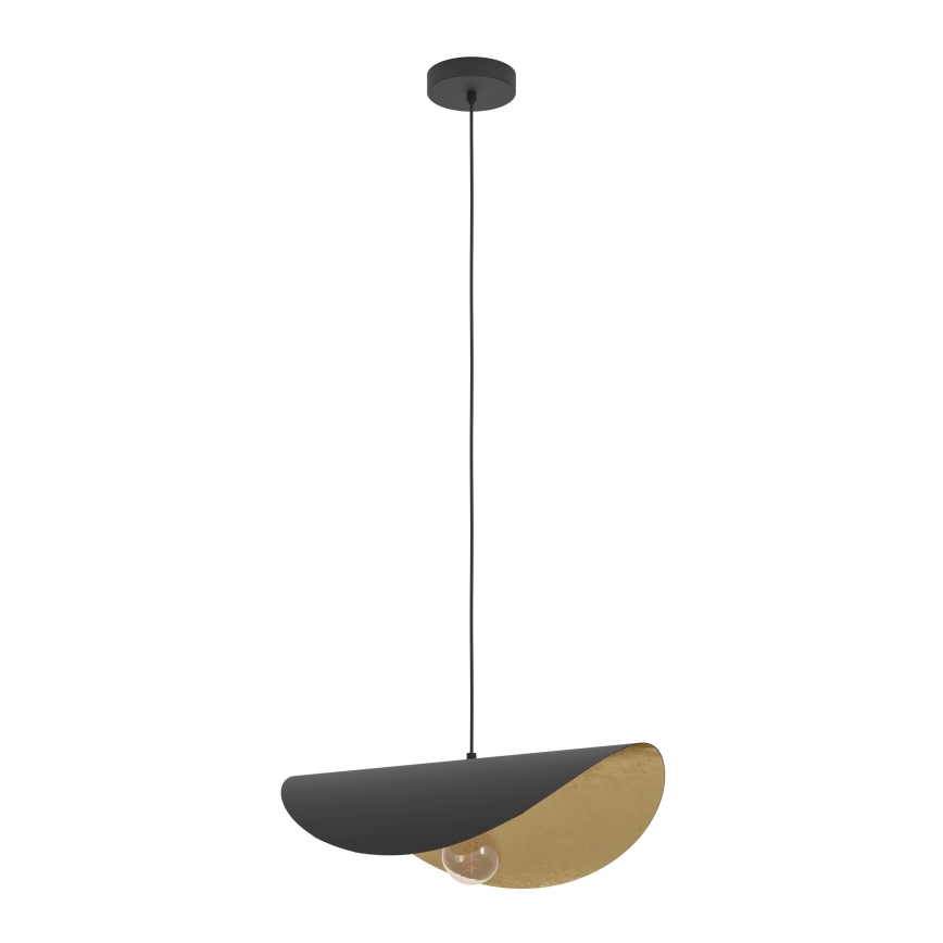 Eglo - Κρεμαστό φωτιστικό οροφής 1xE27/40W/230V 53 cm μαύρο/χρυσό
