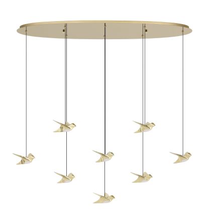 Eglo - Led Dimmable κρεμαστό φωτιστικό οροφής 8xLED/4,2W/230V 3000K χρυσό