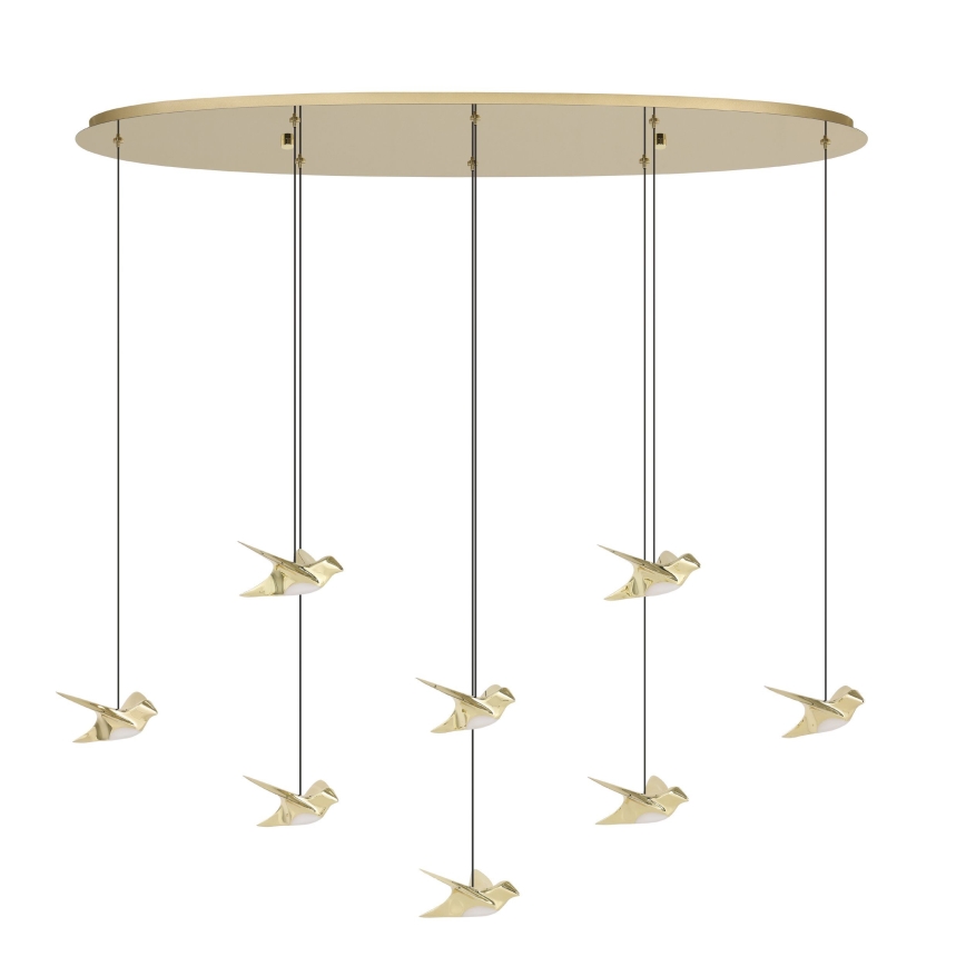 Eglo - Led Dimmable κρεμαστό φωτιστικό οροφής 8xLED/4,2W/230V 3000K χρυσό