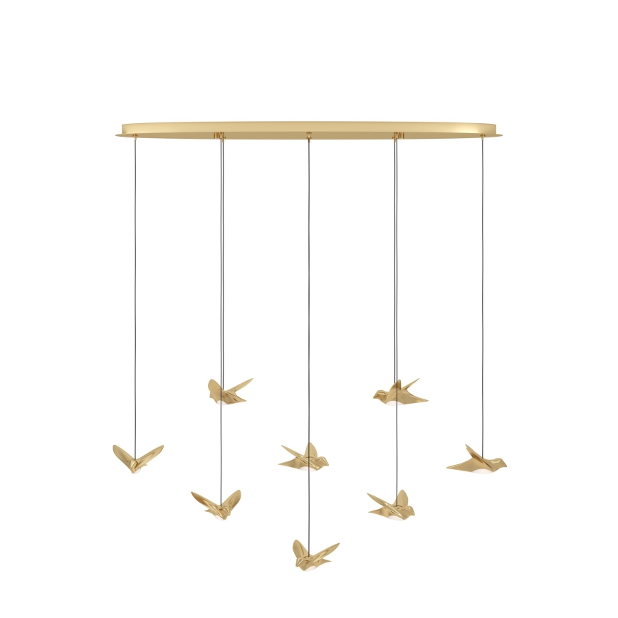 Eglo - Led Dimmable κρεμαστό φωτιστικό οροφής 8xLED/4,2W/230V 3000K χρυσό